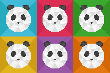 Panda art in trendy low poly style. Vector illustration. © Vector DSGNR