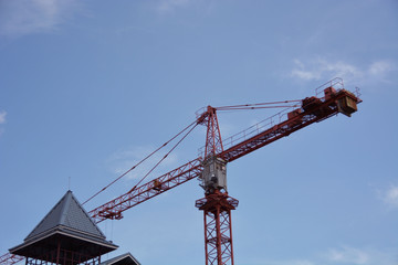 crane and blue sky