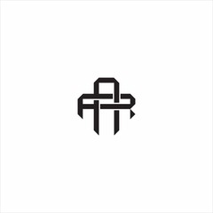 AR Initial letter overlapping interlock logo monogram line art style