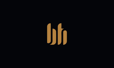 Fototapeta na wymiar BH logo design template vector illustration minimal design