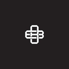BB Initial letter overlapping interlock logo monogram line art style