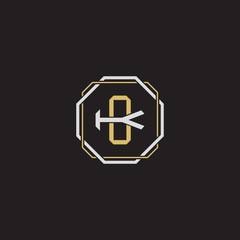 CK Initial letter overlapping interlock logo monogram line art style