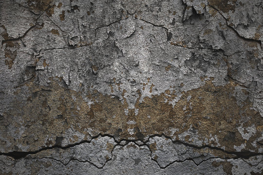 Free space. Blank space background texture. Cracks on the old concrete surface