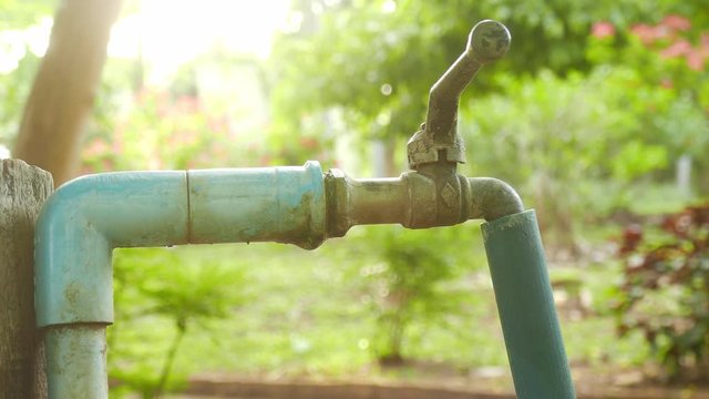 water tap in the garden