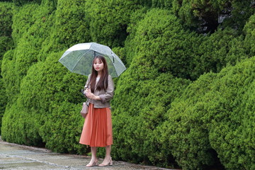 young woman traveling to Kurashiki,Okayama,Japan