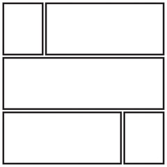 Obraz premium Vector mock up mood board of five frames. Photo collage templates.