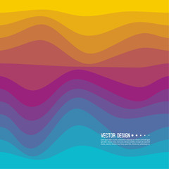 Distorted wave colorful texture. Abstract dynamical rippled surface. Vector stripe deformation background. Transition and gradation of color.