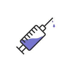 Syringe vector icon on whte background
