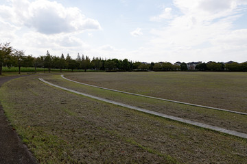 牧の原公園のグランド　千葉県印西市　日本
