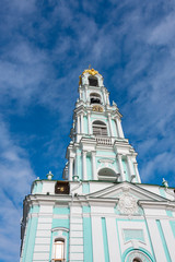 Fototapeta na wymiar The Holy Trinity Sergius Lavra in the ancient Russian city of Sergiev Posad, Moscow Region