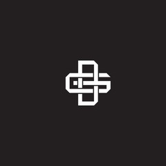 Obraz premium DG Initial letter overlapping interlock logo monogram line art style
