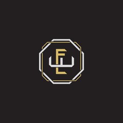 EW Initial letter overlapping interlock logo monogram line art style