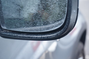 Obraz premium water drops on car