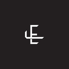 Fototapeta premium EL Initial letter overlapping interlock logo monogram line art style