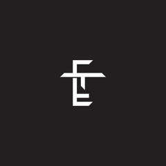 ET Initial letter overlapping interlock logo monogram line art style