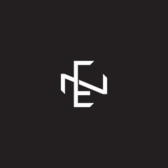 Obraz premium EN Initial letter overlapping interlock logo monogram line art style