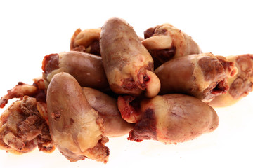 The heart in the white background