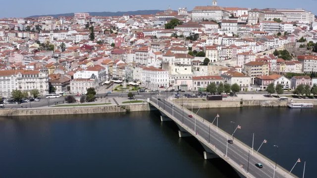 Coimbra, Portugal, aerial view of cityscape