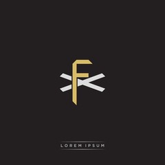 FX Initial letter overlapping interlock logo monogram line art style