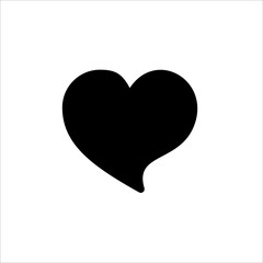 Heart vector icon. symbol of love in black color with trendy flat style icon for web site design, logo, app, UI isolated on white background