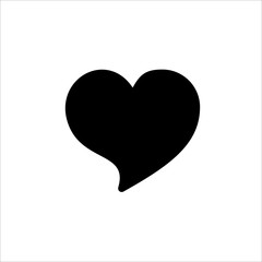 Heart vector icon. symbol of love in black color with trendy flat style icon for web site design, logo, app, UI isolated on white background