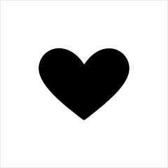 Heart vector icon. symbol of love in black color with trendy flat style icon for web site design, logo, app, UI isolated on white background