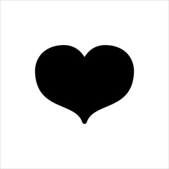 Heart vector icon. symbol of love in black color with trendy flat style icon for web site design, logo, app, UI isolated on white background