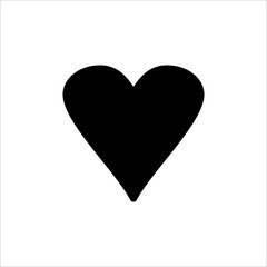 Heart vector icon. symbol of love in black color with trendy flat style icon for web site design, logo, app, UI isolated on white background