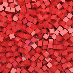 Kingdom of Morocco national flag 3D blocks background. 3D illustration