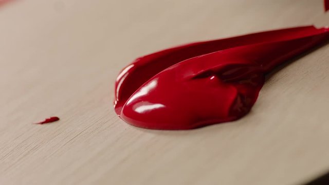 Finger smashing paint, prores4444, RAW, Arri Alexa mini, 50fps, macro