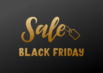 Sale black friday hand drawn lettering