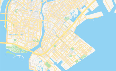 Printable street map of Urayasu, Japan