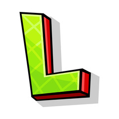 Modern Colorful Playful Capital Letter L From Font And Alphabet Vector Illustration