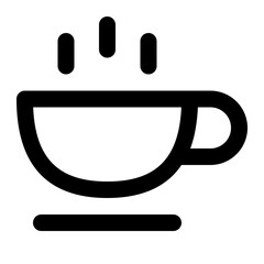 Hot Coffee Line Icon Vector