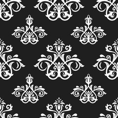 Orient classic pattern. Seamless abstract background with vintage white elements. Orient background. Ornament for wallpaper and packaging