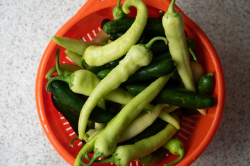 cucumber and fresh pepper