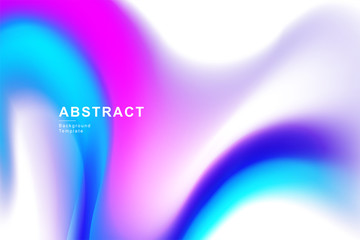 Fluid neon chromatic color wave background. Trendy and modern abstract futuristic template for business or technology presentation, poster or brochure cover, wallpaper - Vector illustration