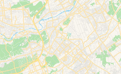 Fototapeta na wymiar Printable street map of Iruma, Japan