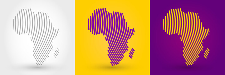 Fototapeta Striped map of Africa obraz