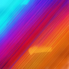 diagonal speed lines background or backdrop with moderate red, coffee and deep sky blue colors. dreamy digital abstract art. square graphic with strong color