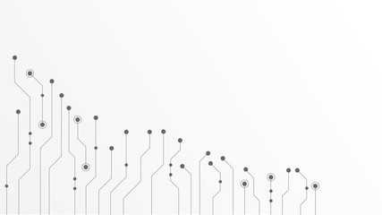 Abstract geometric Circuit connect lines and dots.Simple technology graphic background.Illustration Vector design Network technology and Connection concept.