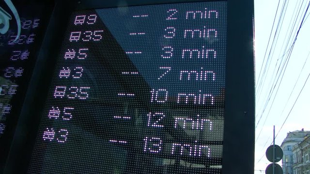 Real time bus arrival information system in the city