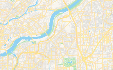 Printable street map of Moriguchi, Japan