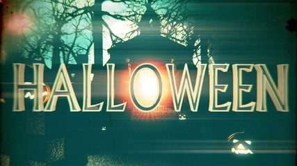 Halloween Creepy 3D Illustration with Text