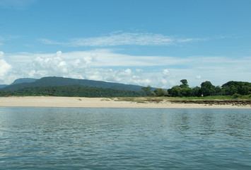 Lake view with water and sky