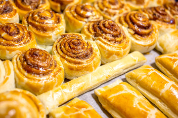 Sweet cinnamon cookies, bakery. shallow depth of view