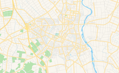 Printable street map of Tsuruoka, Japan