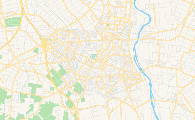 Printable street map of Tsuruoka, Japan