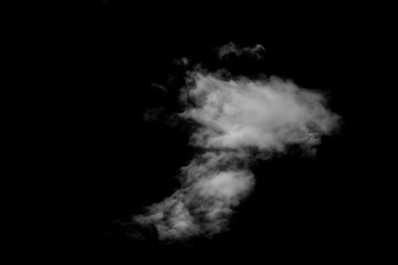 White cloud with black background