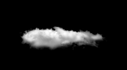 White cloud with black background